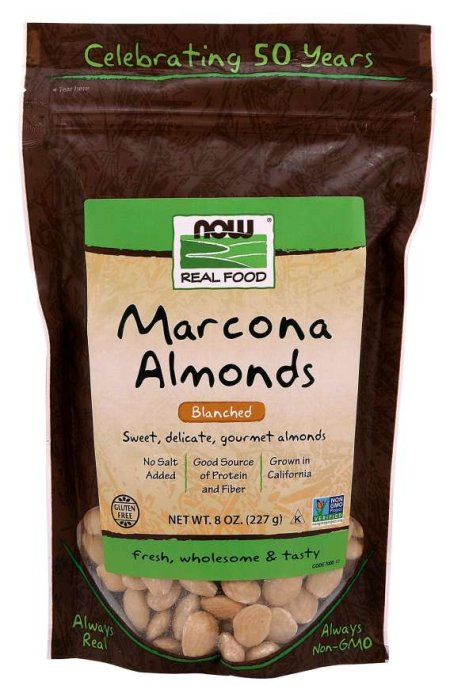 (image for) Now Foods Marcona Almonds- Blanched 8 oz