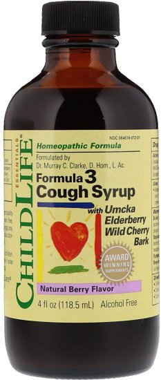 (image for) ChildLife Essentials Formula 3 Cough Syrup Natural Berry 4 Oz