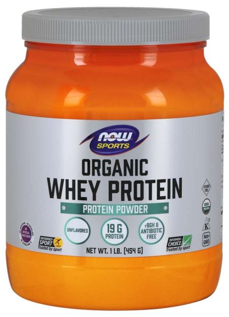 (image for) Now Foods Organic Whey Protein 1 lb