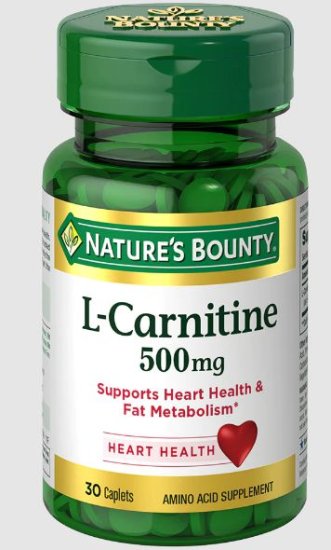 (image for) Nature\'s Bounty L-Carnitine 500 mg. Tablets 30 Count