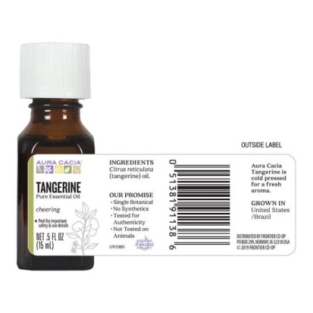 (image for) Aura Cacia Pure Tangerine Essential Oil 0.5 oz