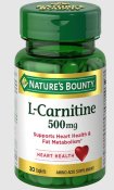 Nature's Bounty L-Carnitine 500 mg. Tablets 30 Count