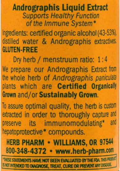 (image for) Herb Pharm Andrographis 1 oz