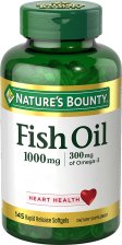 (image for) Nature's Bounty Fish Oil 1000 mg. Cholesterol Free Omega-3 Softgels 145ct