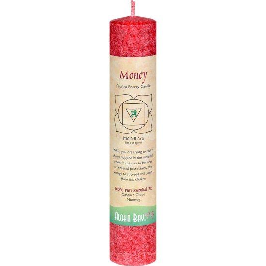 (image for) Aloha Bay Chakra Pillar Candle Money 8\"