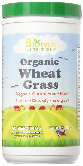 (image for) Biotech Nutritions Raw Organic Wheat Grass 17 oz