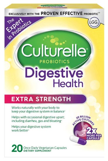 (image for) Culturelle Probiotics Digestive Health Extra Strength 20 Capsule