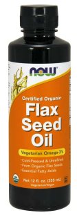 Now Foods Flax Seed Oil Organic 12 Fl oz