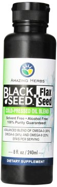 (image for) Amazing Herbs Black Seed and Flax Seed Oil Blend 8 oz