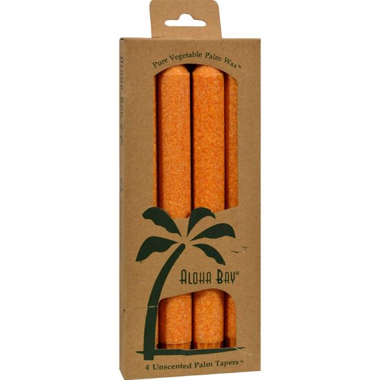 (image for) Aloha Bay Palm Tapers Orange 4 Count