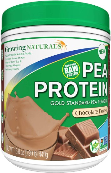 (image for) Growing Naturals Chocolate Pea Protein 1 lb