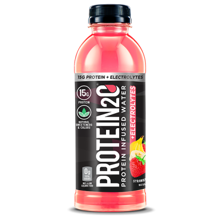 (image for) Protein2O + Electrolytes 16.9 oz 12 ct Strawberry Banana