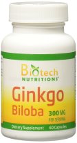 (image for) Biotech Nutritions Ginkgo Biloba 300 mg 60 Capsules