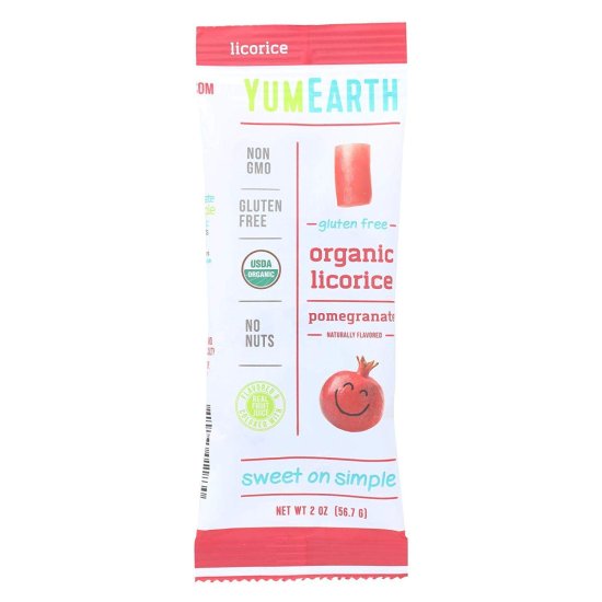 (image for) YumEarth Organic Gluten Free Pomegranate Licorice 2oz 12pk