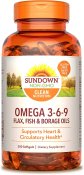 Sundown Naturals Triple Omega 3-6-9 Softgels 200 Count