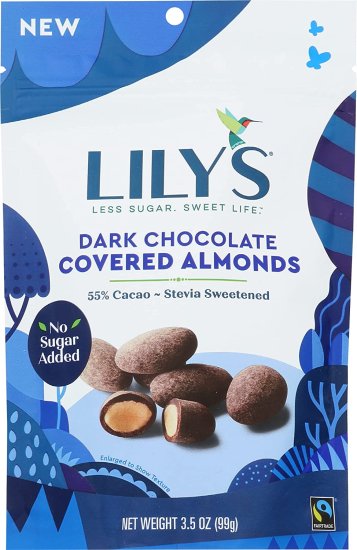 (image for) Lily\'s Sweets Dark Chocolate Covered Almonds 3.5 oz