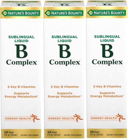 (image for) Nature's Bounty Vitamin B Complex Sublingual Liquid with B12 2oz