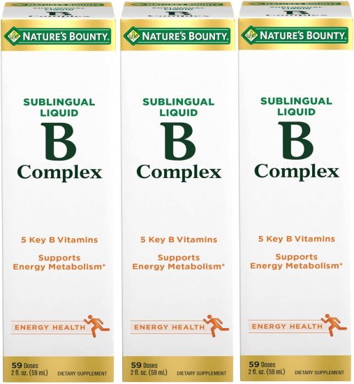 (image for) Nature\'s Bounty Vitamin B Complex Sublingual Liquid with B12 2oz