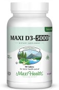 Maxi Health Natural Vitamin D3 "5000 IU" 90 Tabs