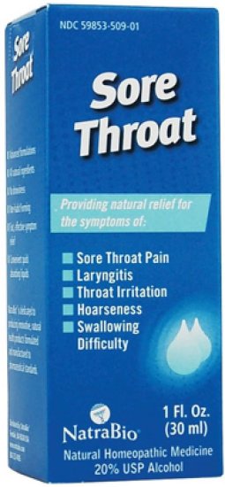 (image for) Natra Bio Sore Throat 1 oz