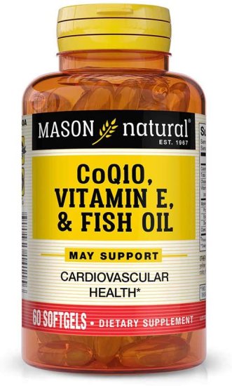 (image for) Mason Natural Vitamin Co Q-10 Vitamin E and Fish Oil 60 ct