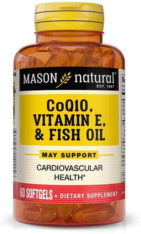 (image for) Mason Natural Vitamin Co Q-10 Vitamin E and Fish Oil 60 ct