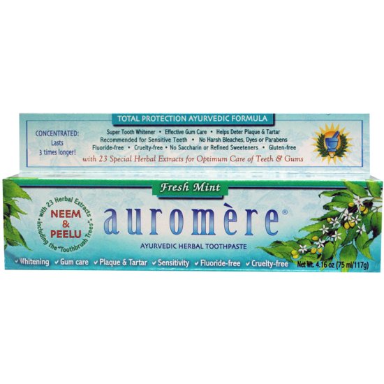 (image for) Auromere Ayurvedic Herbal Toothpaste Fresh Mint 4.16 oz