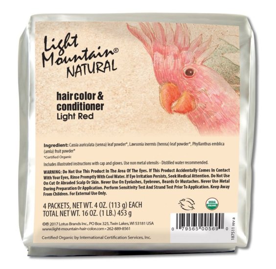 (image for) Light Mountain Hair Color & Conditioner Light Red 1 lb