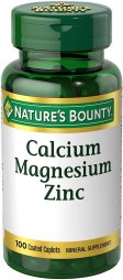 (image for) Nature's Bounty Calcium-Magnesium-Zinc Caplets 100 Count