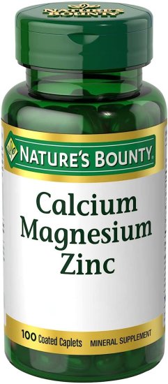 (image for) Nature\'s Bounty Calcium-Magnesium-Zinc Caplets 100 Count