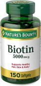 Nature's Bounty Biotin 5,000 mcg 150 Count