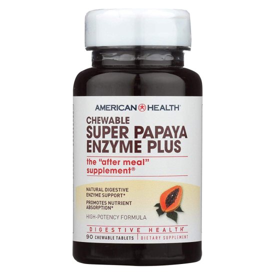 (image for) American Health Super Papaya Enzyme Plus 90 ct