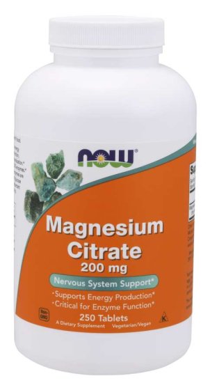 (image for) Now Foods Magnesium Citrate 200 mg 250 Tabs