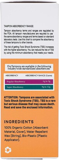 (image for) The Honey Pot Organic Duo-Pack Tampons 18 Count