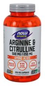 Now Foods Arginine 500 mg Citrulline 250 mg 240 Vcaps