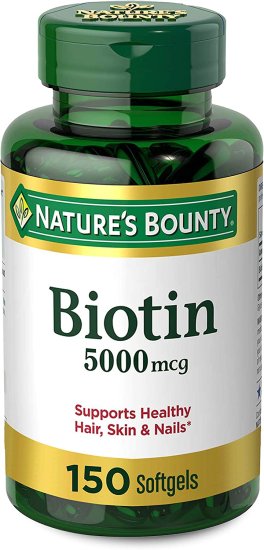 (image for) Nature\'s Bounty Biotin 5,000 mcg 150 Count