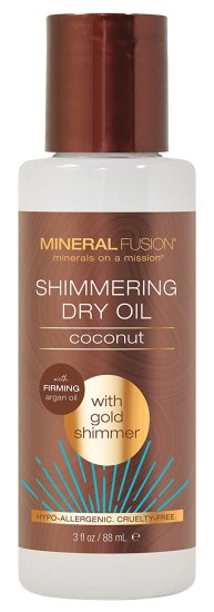 (image for) Mineral Fusion Body Oil Shimmer Macadamia Nut Gold 3oz