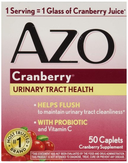 (image for) Azo Cranberry Urinary Tract Health Supplement 50 Tablets