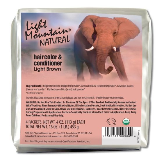 (image for) Light Mountain Hair Color & Conditioner Light Brown 16 oz