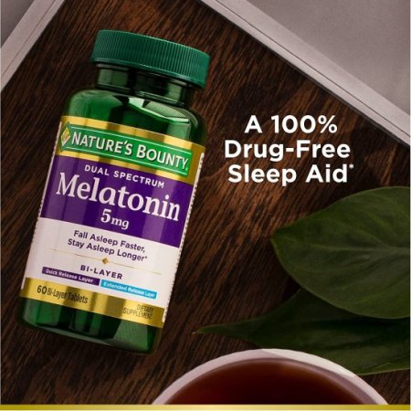 (image for) Nature's Bounty Dual Spectrum Bi-Layer Melatonin 5mg 60 Count