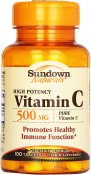 Sundown Naturals C 500 mg Ascorbic Acid Tablets 100 Count