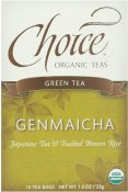 Choice Organic Green Tea Genmaicha w/Toasted Brown Rice 16 Bags