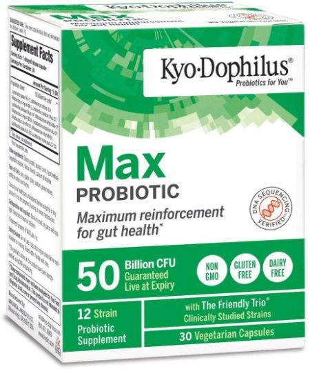 (image for) Kyolic Kyo-Dophilus Max Probiotics 30 Capsules