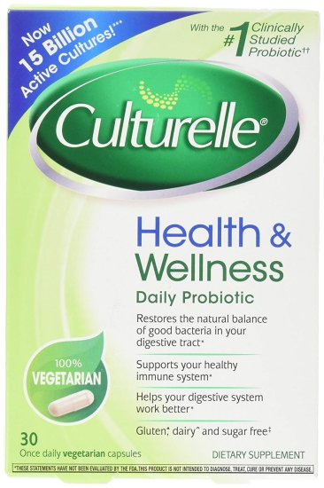 (image for) Culturelle Health & Wellness Probiotic Vegetarian Capsules 30 ea