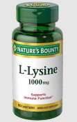 Nature's Bounty L-Lysine 1000 mg. Tablets 60 Count