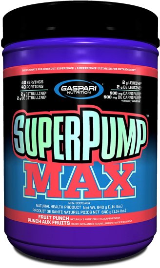 (image for) Gaspari Nutrition Super Pump Max Fruit Punch 40 Servings