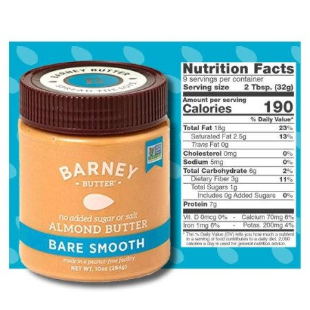 (image for) Barney Butter Bare Smooth Almond Butter 10 oz