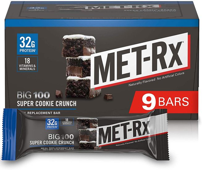 (image for) MET-Rx Big 100 Colossal Protein Bars Cookie Crunch 9 count