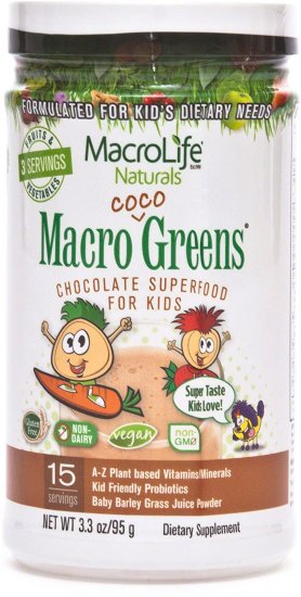 (image for) Macrolife Naturals Jr. Coco Greens 64 Day 7 oz Powder