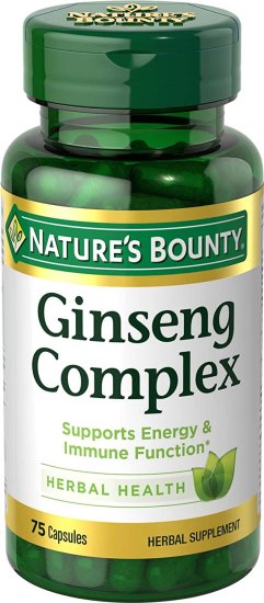 (image for) Nature\'s Bounty Ginseng Complex plus Royal Jelly Capsules 75ct